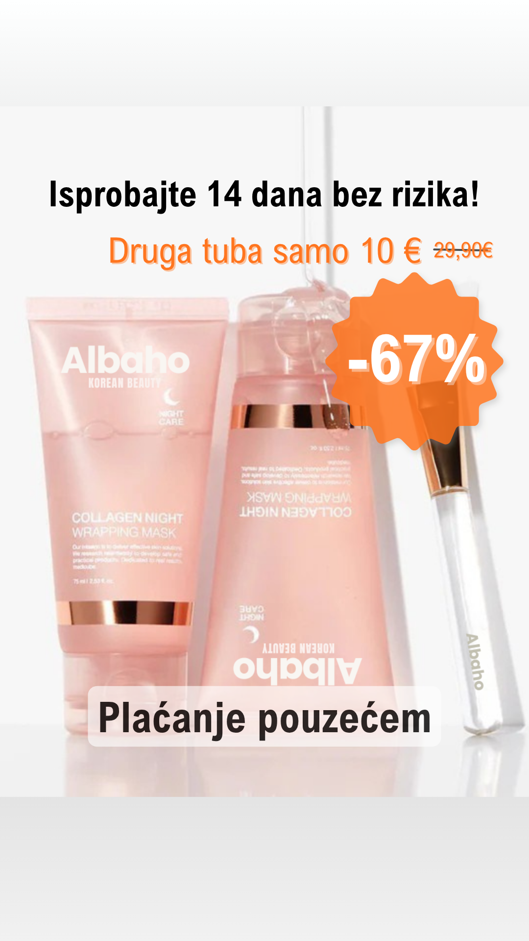 Noćna obavijajuća maska s kolagenom